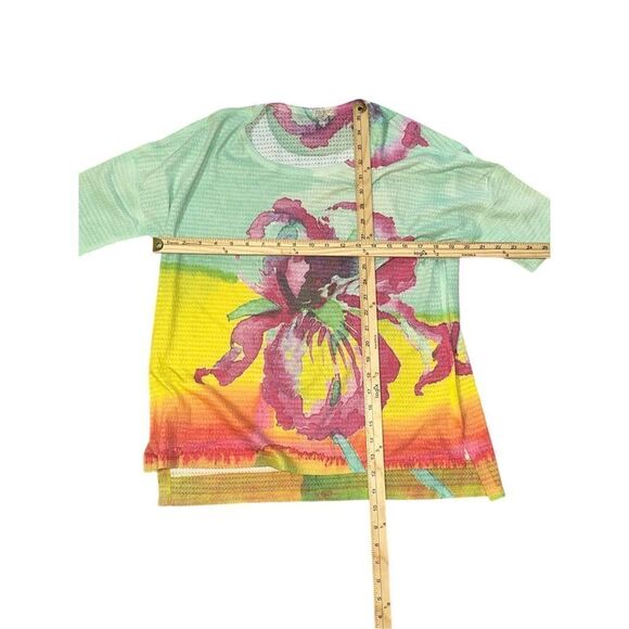 NEW WITH TAGS Women's ATELIER 5 By Gozde Yilmaz Floral Tunic Top short sleeve Si - Picture 11 of 11